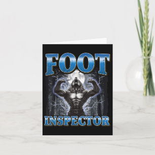 Carte Inspecteur de pied Funny Werewolf Mème
