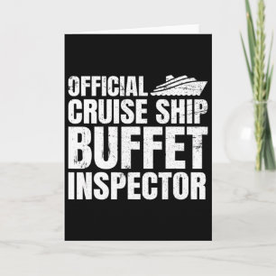 Carte Inspecteur officiel de buffet de bateau de croisiè