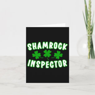 Carte Inspecteur shamrock Jour de la Saint Patrick 1
