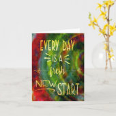 Carte Inspirant "Nouveau Départ" Joli (Fleur jaune)
