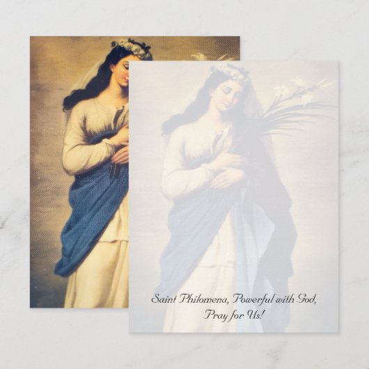 Carte Inspirante Sainte Philomène (Devant / Derrière)