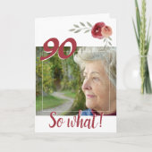 Carte Inspiration 90e anniversaire de la photo florale (Devant)