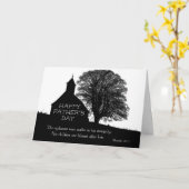 Carte Inspiration Bible Verse Fête des pères Eglise (Fleur jaune)