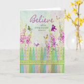 Carte Inspiration chrétienne - Tout est possible (Fleur jaune)