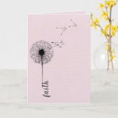 Carte Inspiration de la foi du pandelion noir (Fleur jaune)