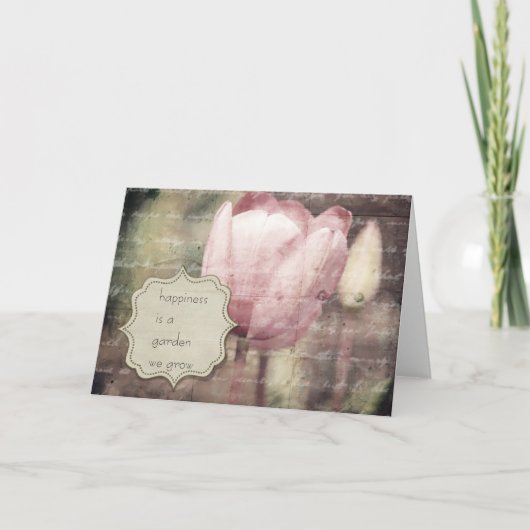 Carte Inspiration de tulipe rose (Devant)