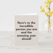 Carte Inspiration Message encourageant Crème minimaliste (Fleur jaune)