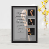 Carte Inspiration musicale Cello ou basse (Fleur jaune)