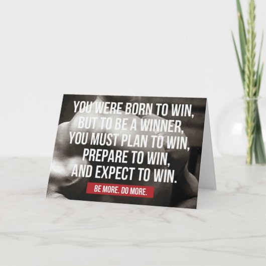 Carte Inspiration - Né Pour Gagner - Exercice (Devant)