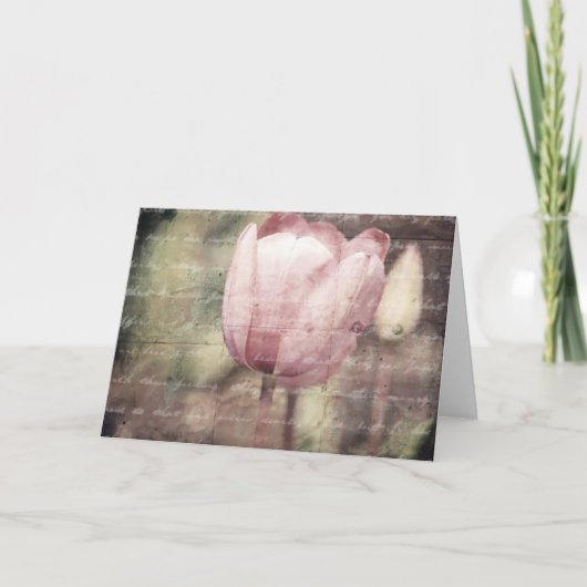 Carte Inspiration rose de tulipe (Devant)