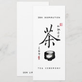 Carte "Inspiration zen/Cérémonie du thé" Tea Lover Flat  (Devant / Derrière)