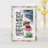 Carte Inspirational Bee Weathering The Storm Faith  (Fleur jaune)
