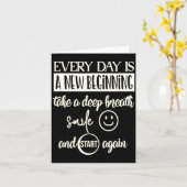 Carte Inspirational Chaque Jour Est Un Nouveau Début Sar (Fleur jaune)