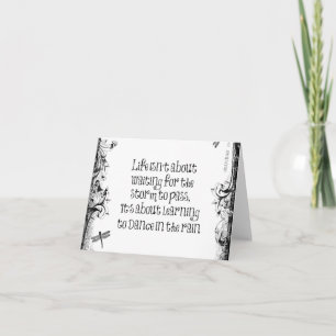 Carte Inspirational Learning to dance in the Rain Citati