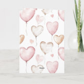 Carte Inspirational Pink Cream Hearts (Dos)