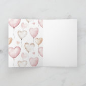 Carte Inspirational Pink Cream Hearts (Intérieur)