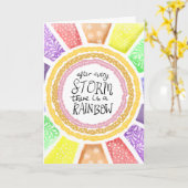 Carte Inspirational Quote – “After Every Storm there is (Fleur jaune)