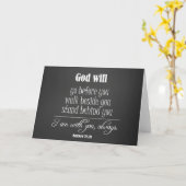 Carte Inspirationnal God Will Quota avec Bible Verset (Fleur jaune)