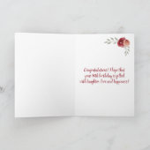 Carte Inspirationnel 70e anniversaire photo florale (Intérieur)