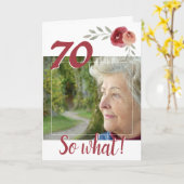 Carte Inspirationnel 70e anniversaire photo florale (Fleur jaune)