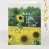 Carte Inspirationnel : Que Votre Foi Soit Plus Grande Qu (Fleur jaune)