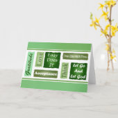 Carte Inspirationnelle à 12 étapes (Fleur jaune)