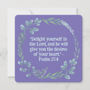 Carte Inspirationnelle Religieuse Blank Floral Wreath