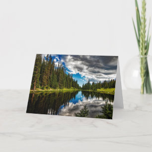 Carte Inspirations naturelles Forêt de Conifer et lac
