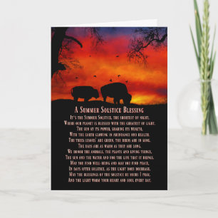 Carte Inspiré des Amérindiens Buffalo Solstice d'été