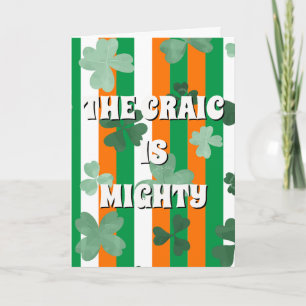 Carte Inspiré du drapeau irlandais, The craic is mighty