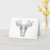 Carte Inspiré D'Un Elk (Fleur jaune)
