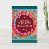 Carte Inspiré Floral Joli Merci (Devant)