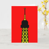 Carte Inspiré par la Tour Eiffel (Fleur jaune)