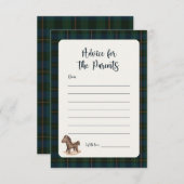 Carte Inspired Baby Shower Advice Card (Devant / Derrière)