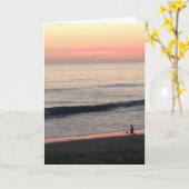 Carte inspirée de coucher du soleil (Fleur jaune)