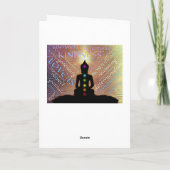 Carte inspirée méditante de zen de Bouddha (Dos)
