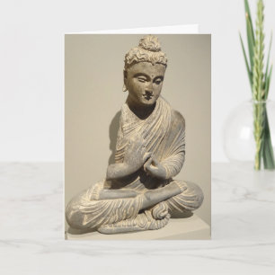 Carte inspirée méditante de zen de Bouddha