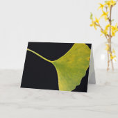 Carte Inspirer la feuille de Ginkgo (Fleur jaune)