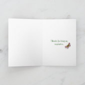 Carte Inspirer la fleur de texte (Intérieur)