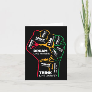 Carte Inspirer les leaders noirs Poing de puissance main