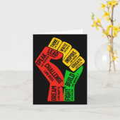 Carte Inspirer les leaders noirs Poing de puissance main (Fleur jaune)