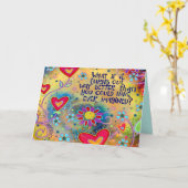 Carte Inspirété "meilleure que prévue" (Fleur jaune)