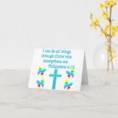 CARTE INSPIRING PHILIPPIANS 4:13 CONCEPTION (Fleur jaune)
