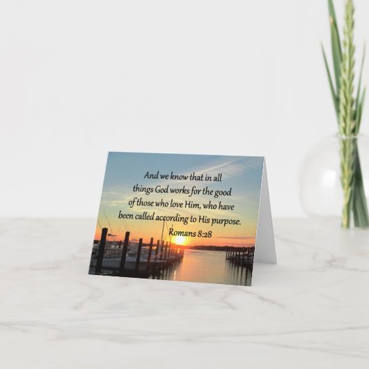 CARTE INSPIRING ROMANS 8:28 DESIGN (Devant)