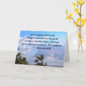 CARTE INSPIRING ROMANS 8:28 DESIGN (Fleur jaune)