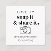 Carte Instagram Snap et Share (Devant)