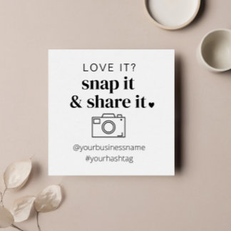 Carte Instagram Snap et Share
