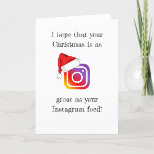 Carte Instagram social media santa hat merry christmas