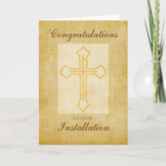 Carte Installation De Felicitation Croix Religieuse Zazzle Be