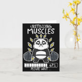 Carte Installation de muscles attendez panda chargement (Fleur jaune)
